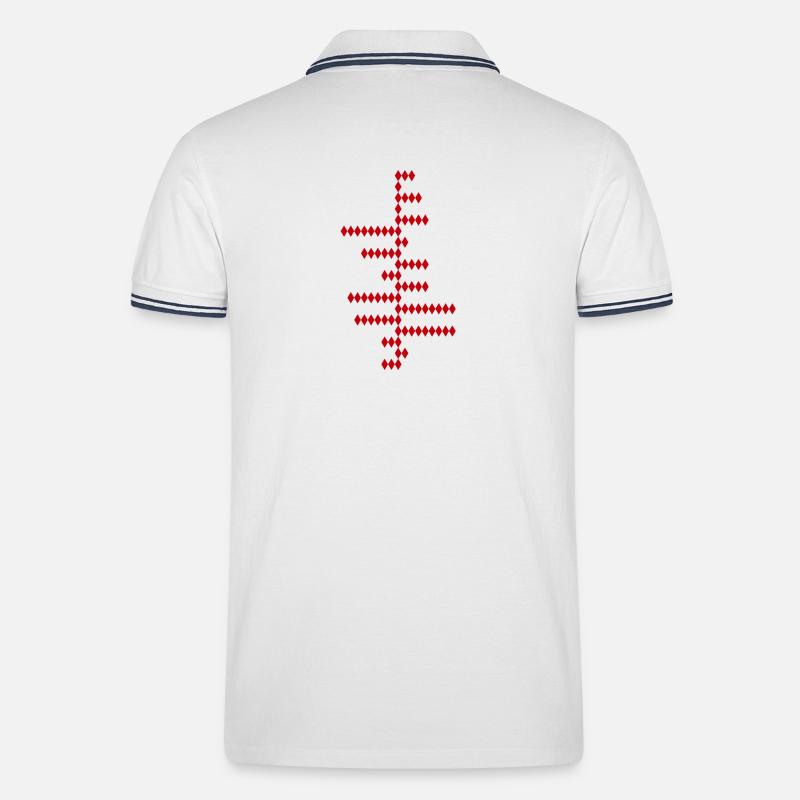 PI - Sei irrational - Männer Tipped Poloshirt - Weiß/Navy