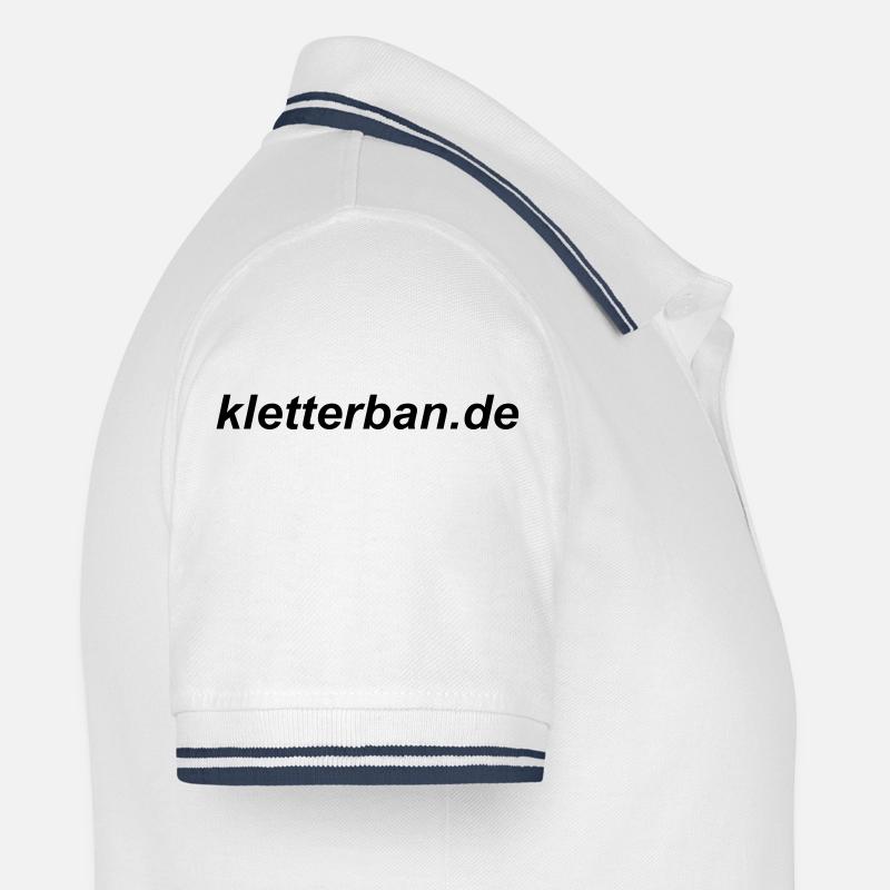Klettern - Michael - Männer Tipped Poloshirt - Weiß/Navy