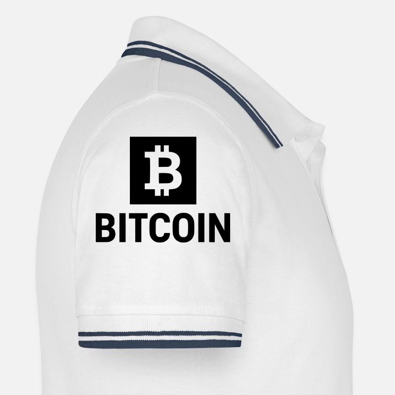 Bitcoin B Men's Tipped Polo Shirt