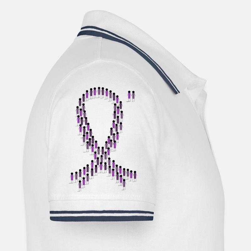 Foule Violet Épilepsie Arc Unité Polo tipped Homme