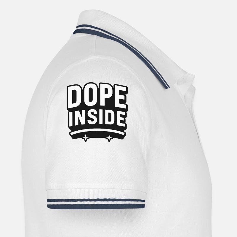 Funny design D*pe inside Men's Tipped Polo Shirt