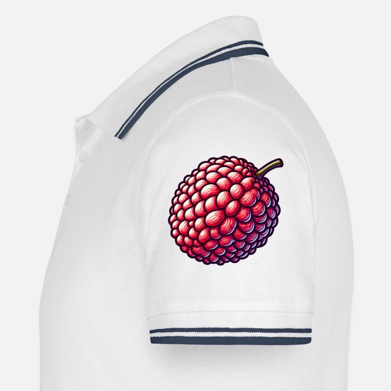 Illustration de Litchi Colorée et Détailée Polo tipped Homme