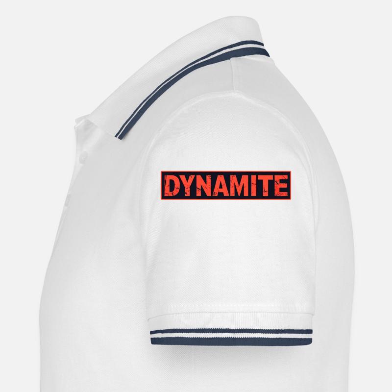 Dynamite affiche grunge rouge Polo tipped Homme