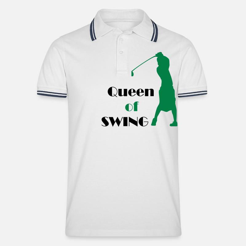 golf - Männer Tipped Poloshirt - Weiß/Navy