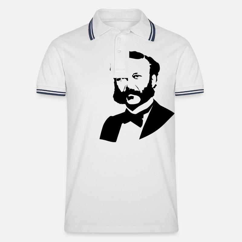 Henry Dunant - Männer Tipped Poloshirt - Weiß/Navy