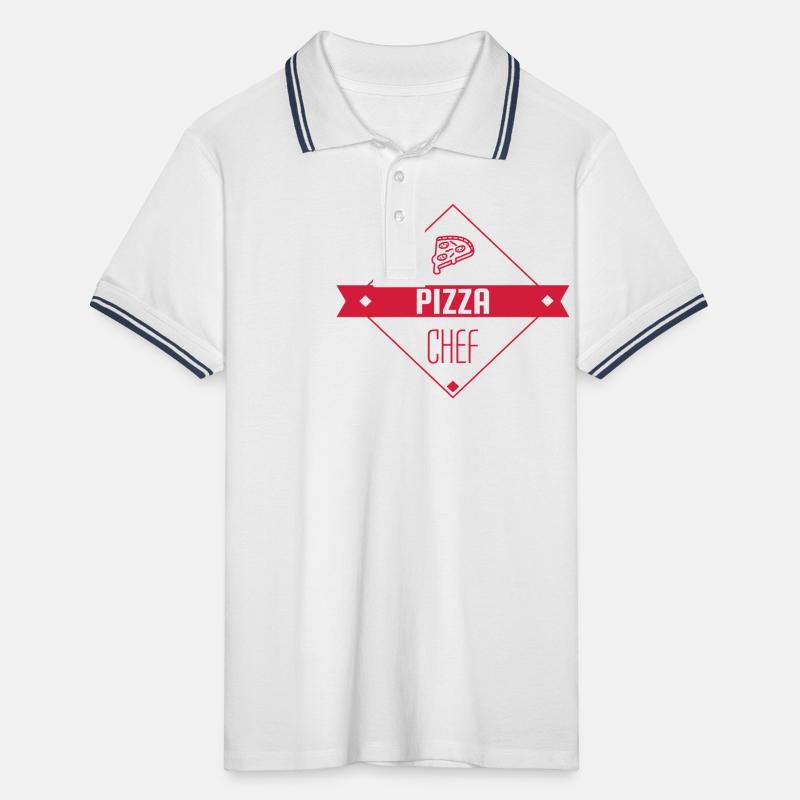 Pizza / Pizzaiolo / Pizza Chef / Pizzachef Men's Tipped Polo Shirt