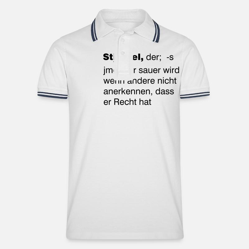 Stiesel - Männer Tipped Poloshirt - Weiß/Navy