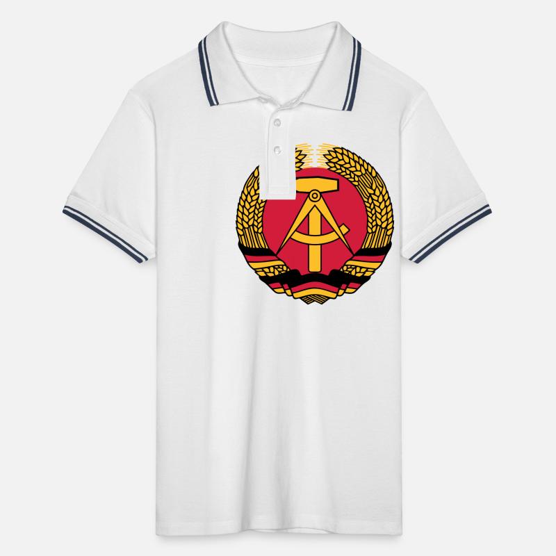 emblème ddr rda Polo tipped Homme