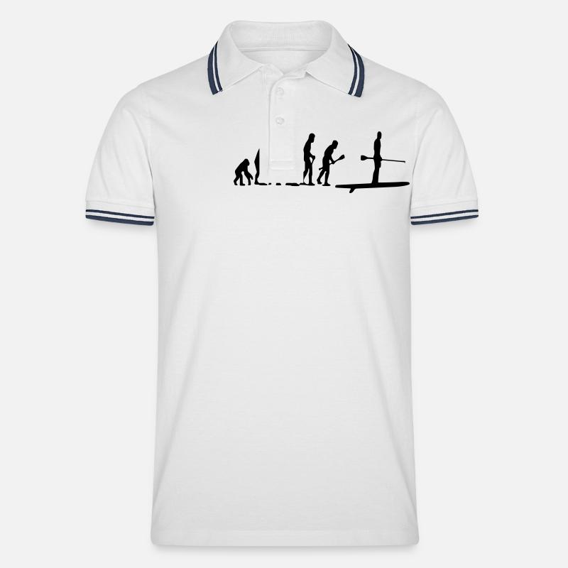 Paddle Evolution - Polo tipped Homme - blanc/marine