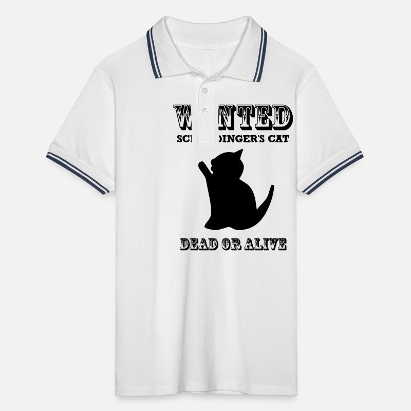 Wanted: Schrödinger Katze Men's Tipped Polo Shirt