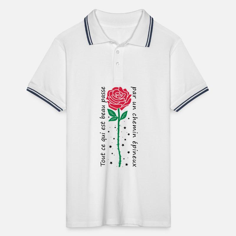All that is beautiful goes through a thorny path Men's Tipped Polo Shirt