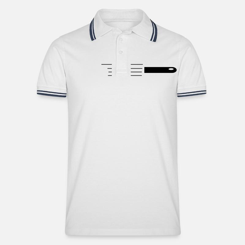 patronenkugel - Männer Tipped Poloshirt - Weiß/Navy