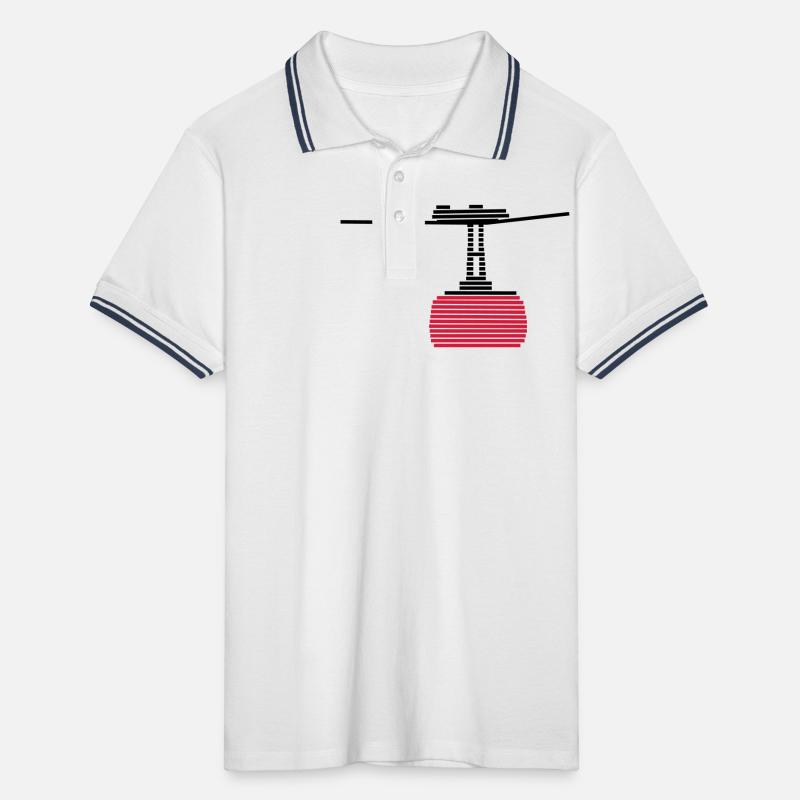 cable car Men's Tipped Polo Shirt