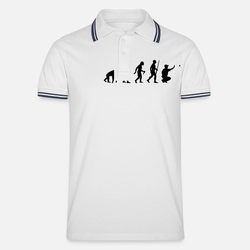 Boule Evolution - Männer Tipped Poloshirt - Weiß/Navy