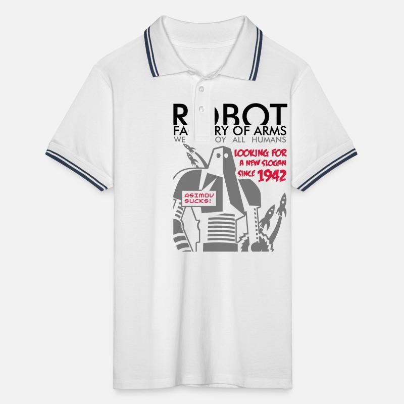 robot2_3c Männer Tipped Poloshirt