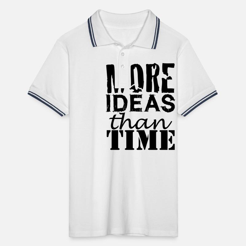 More IDEAS than Time : Creative People Männer Tipped Poloshirt