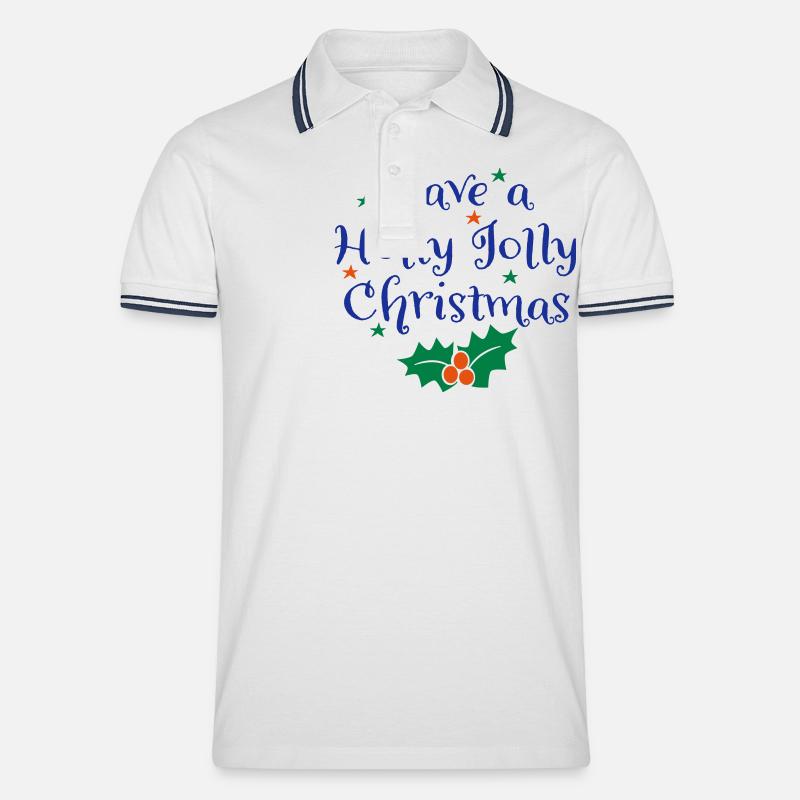 Noël - Polo tipped Homme - blanc/marine