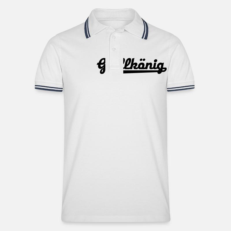 Grillen - Männer Tipped Poloshirt - Weiß/Navy