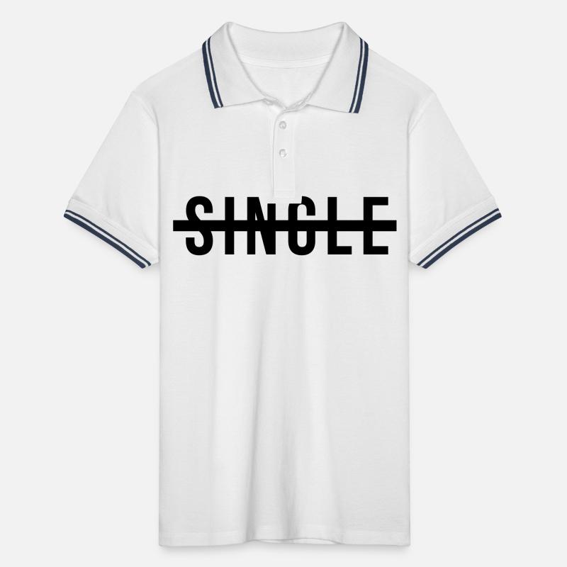 No longer single Men's Tipped Polo Shirt