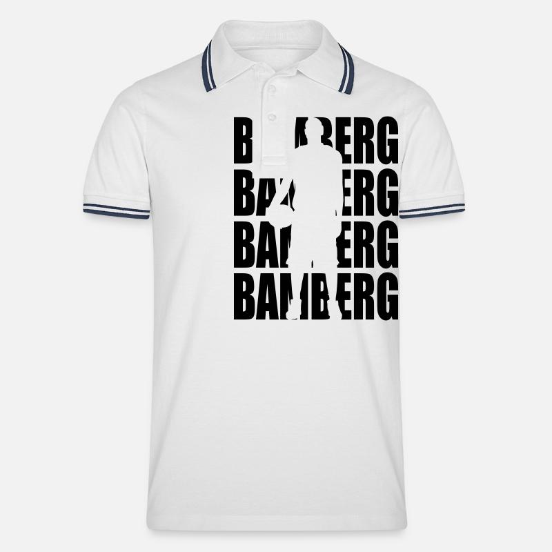 Bamberg Basketball - Männer Tipped Poloshirt - Weiß/Navy