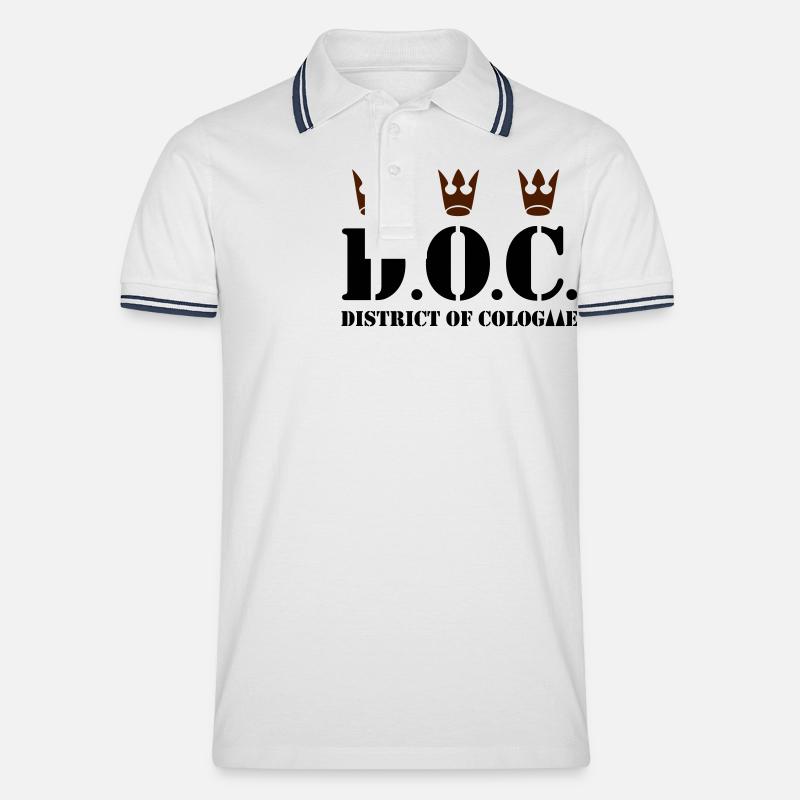 D.O.C. - District of Cologne - Männer Tipped Poloshirt - Weiß/Navy