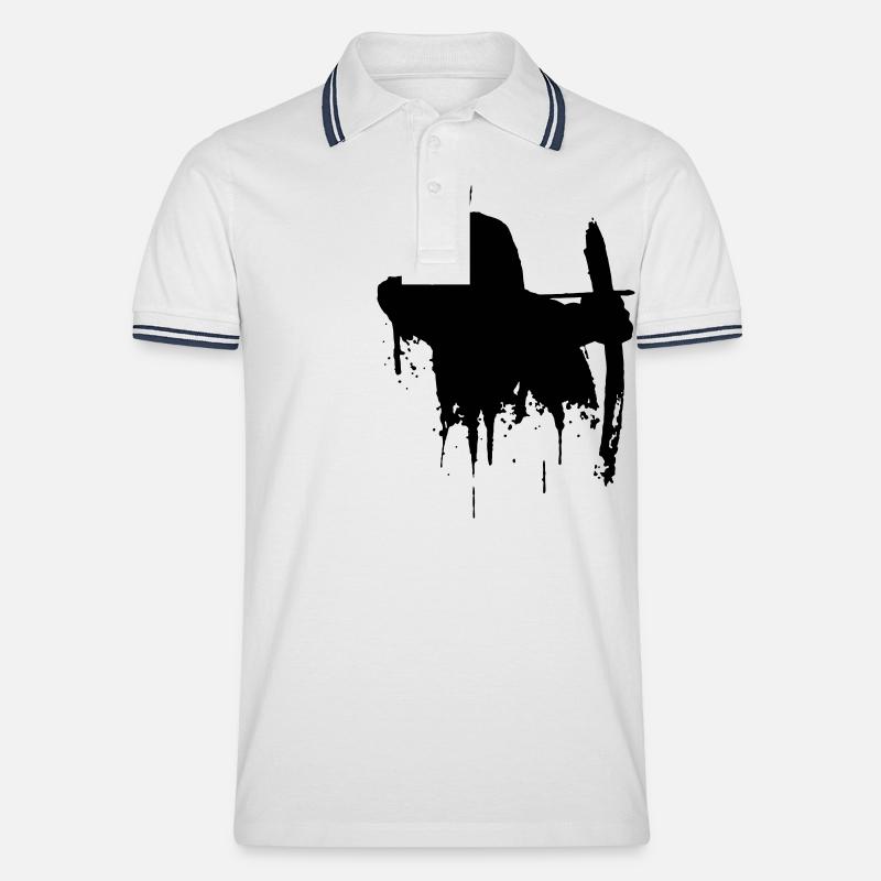 Sternzeichen Schütze - Männer Tipped Poloshirt - Weiß/Navy