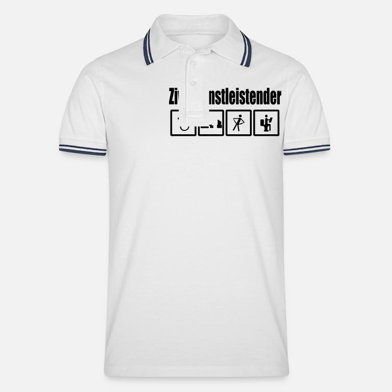 Zivildienstleistender - Männer Tipped Poloshirt - Weiß/Navy