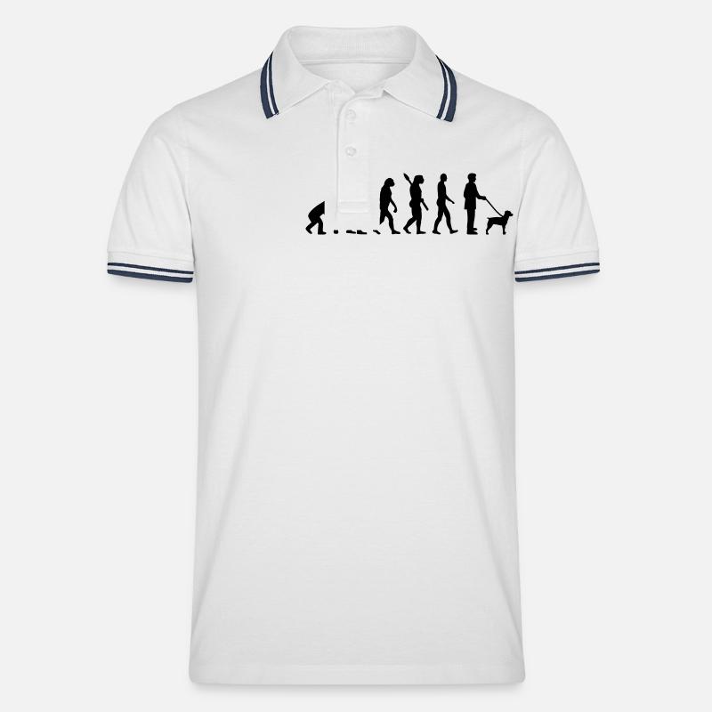 Brittany Spaniel - Polo tipped Homme - blanc/marine