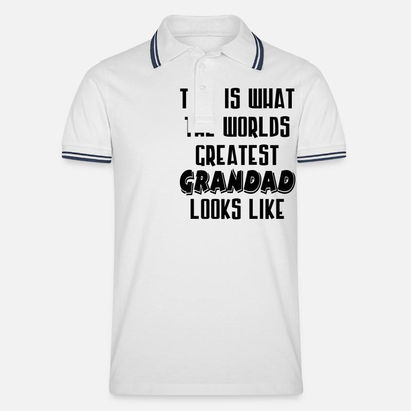 Worlds Greatest Opa - Männer Tipped Poloshirt - Weiß/Navy