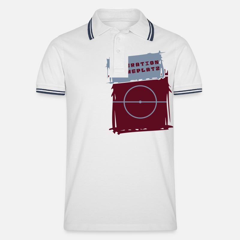 Generation Ascheplatz - Männer Tipped Poloshirt - Weiß/Navy