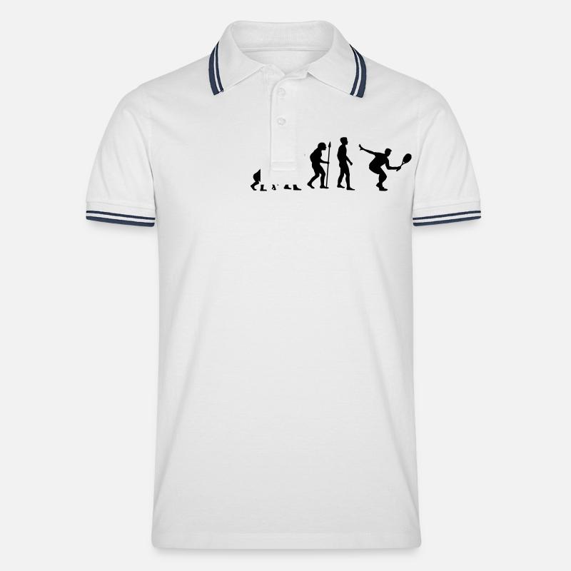 squash__evolution____f1 - Männer Tipped Poloshirt - Weiß/Navy
