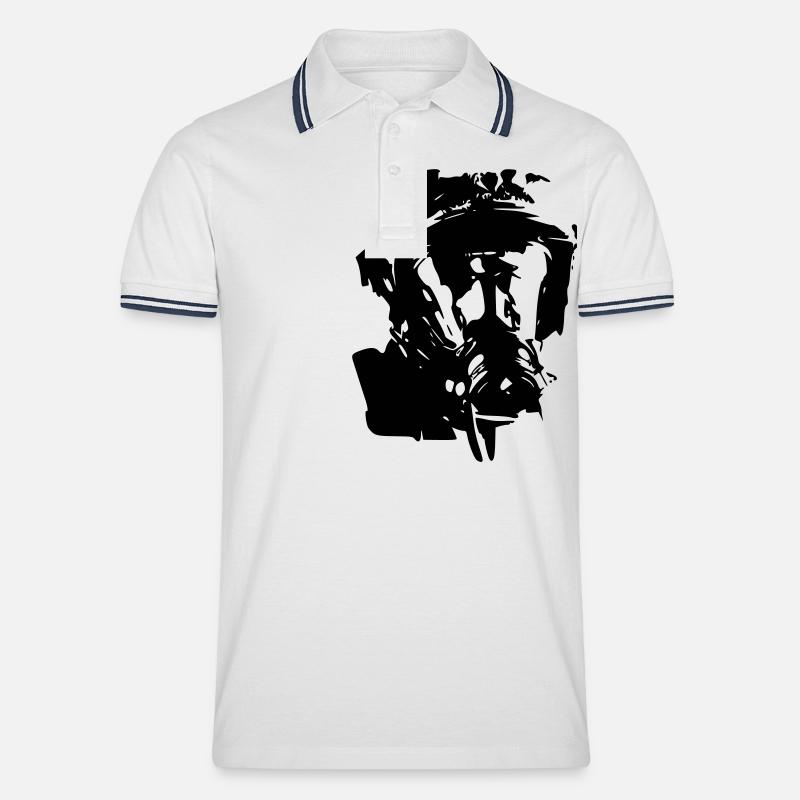 Feuerwehrhelm ari - Männer Tipped Poloshirt - Weiß/Navy