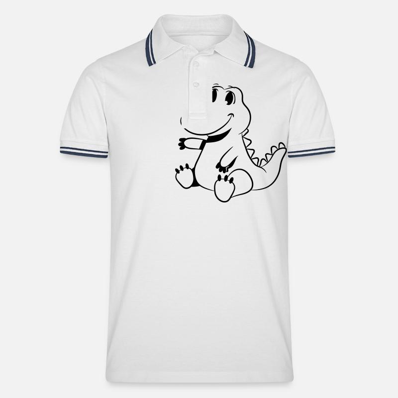 Crocodile bébé doux enfant - Polo tipped Homme - blanc/marine