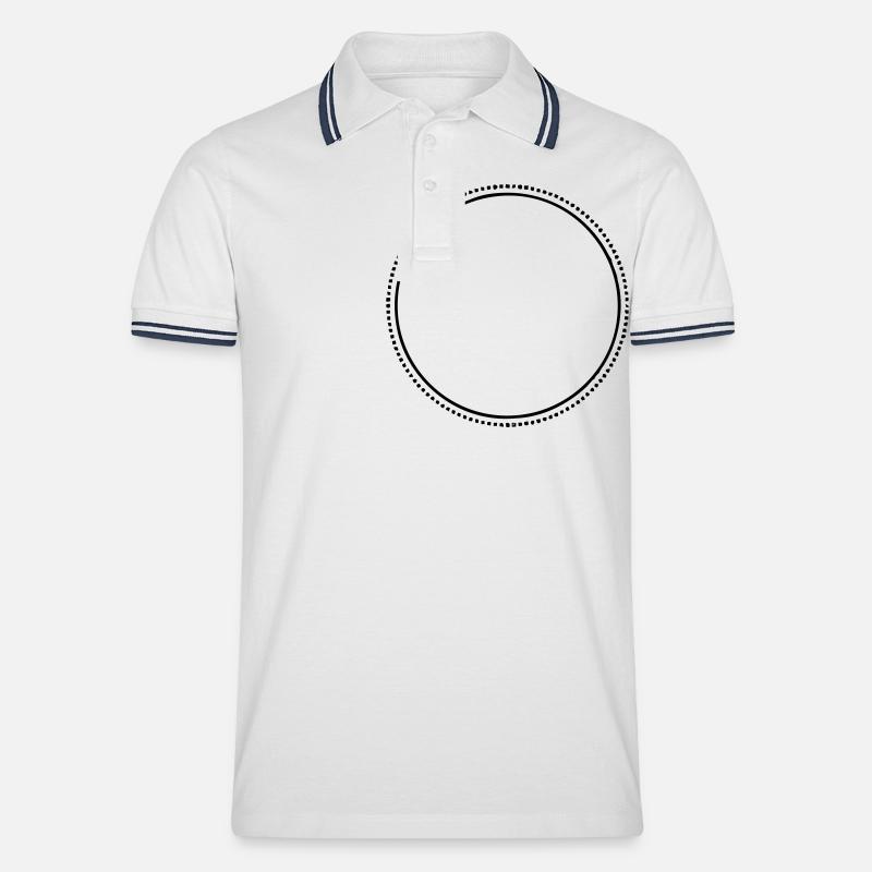 circle 4 ur design ★ Kreis - Männer Tipped Poloshirt - Weiß/Navy