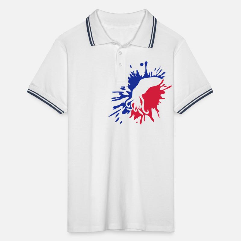 Octopus Paint Blobs Octopus Drops Graffiti Blobs Men's Tipped Polo Shirt