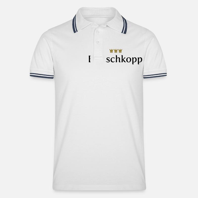 Blötschkopp (Köln / Kölsch / Carnaval) - Polo tipped Homme - blanc/marine