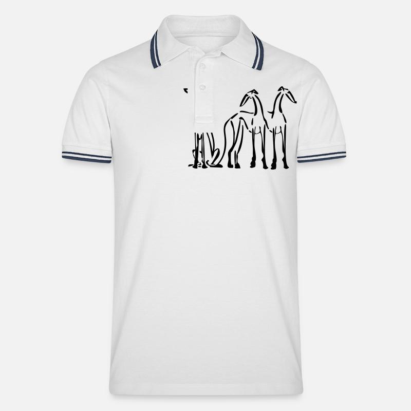 trio - Männer Tipped Poloshirt - Weiß/Navy