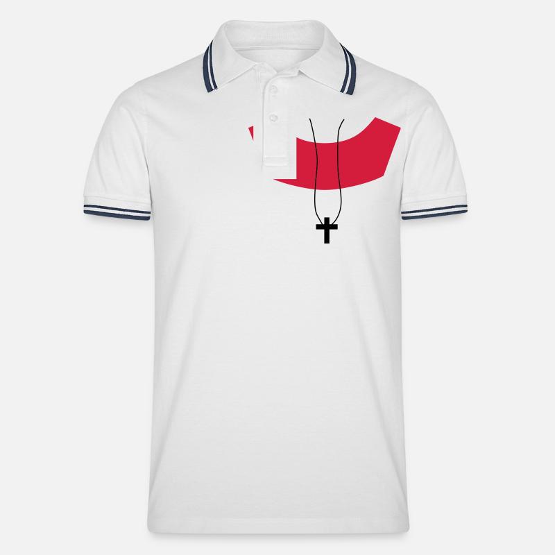 Ministrant Messdiener - Männer Tipped Poloshirt - Weiß/Navy