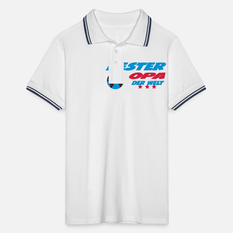 Bester OPA der welt Männer Tipped Poloshirt