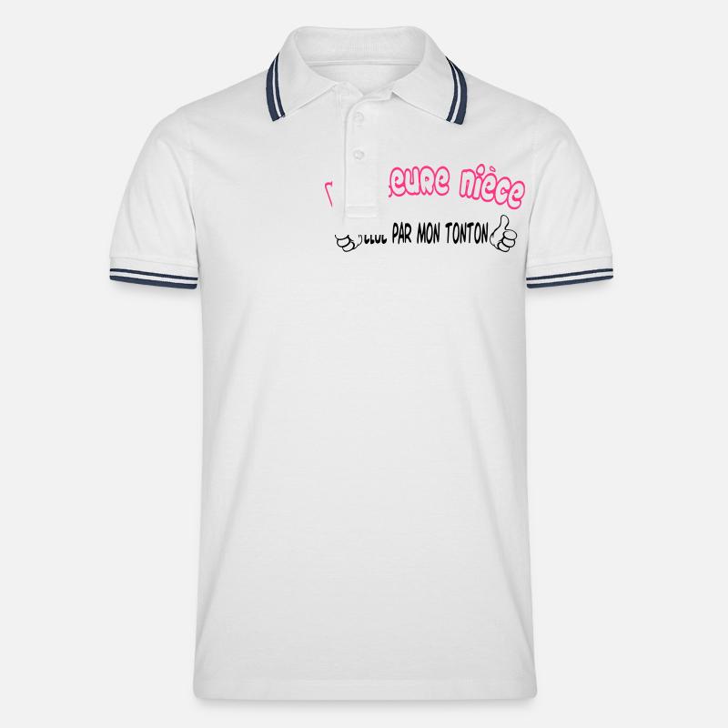 Beste Nichte - Männer Tipped Poloshirt - Weiß/Navy