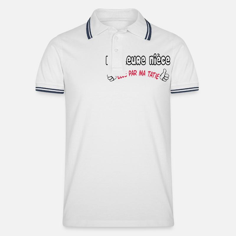 Beste Nichte - Männer Tipped Poloshirt - Weiß/Navy