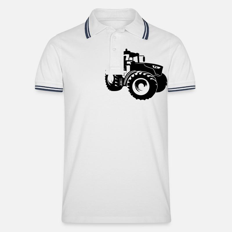 traktor - Polo tipped Homme - blanc/marine