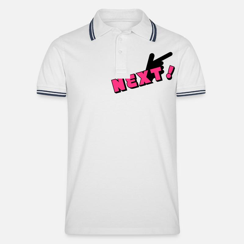 next man - Männer Tipped Poloshirt - Weiß/Navy