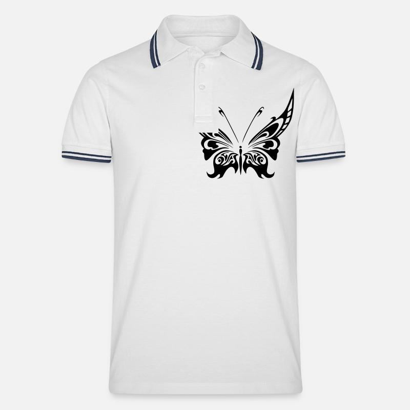 schmett2 - Männer Tipped Poloshirt - Weiß/Navy