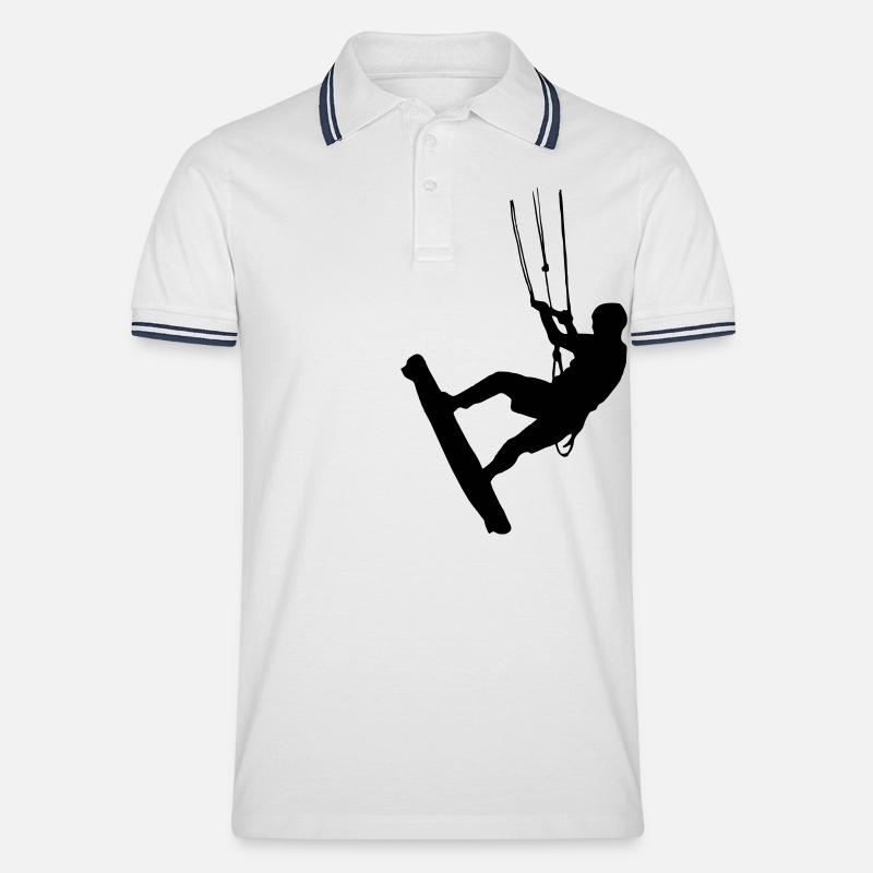 kiter20100102 - Männer Tipped Poloshirt - Weiß/Navy