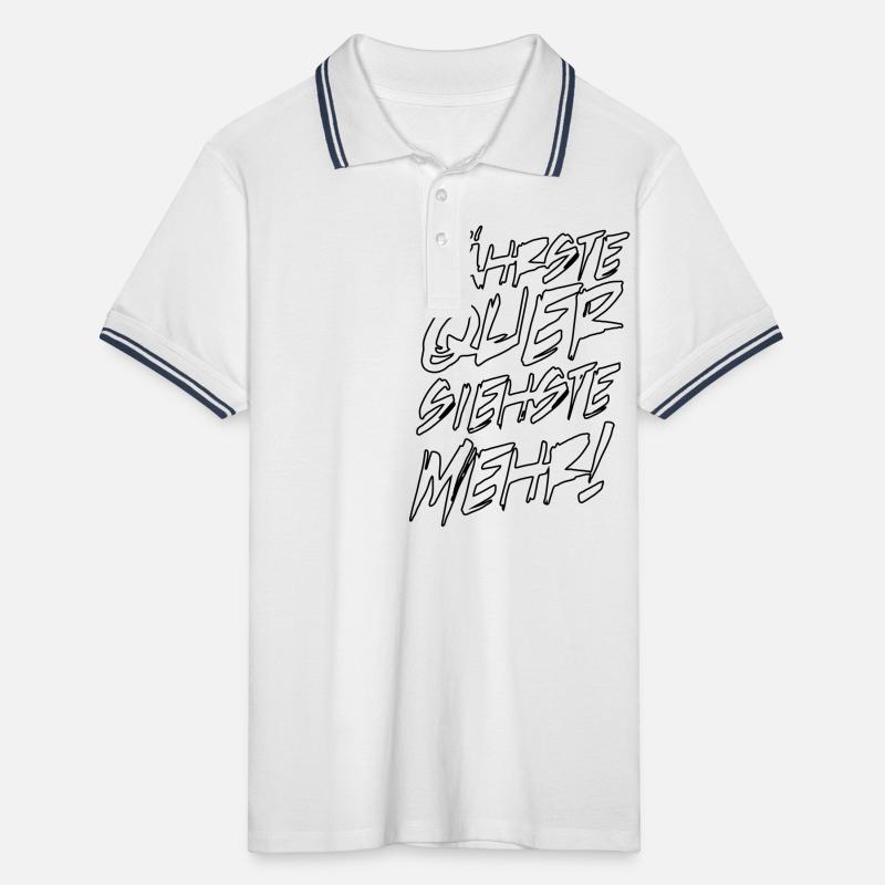 quer siehst du mehr Männer Tipped Poloshirt