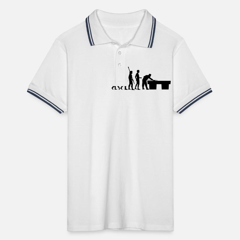 evolution_billard Men's Tipped Polo Shirt