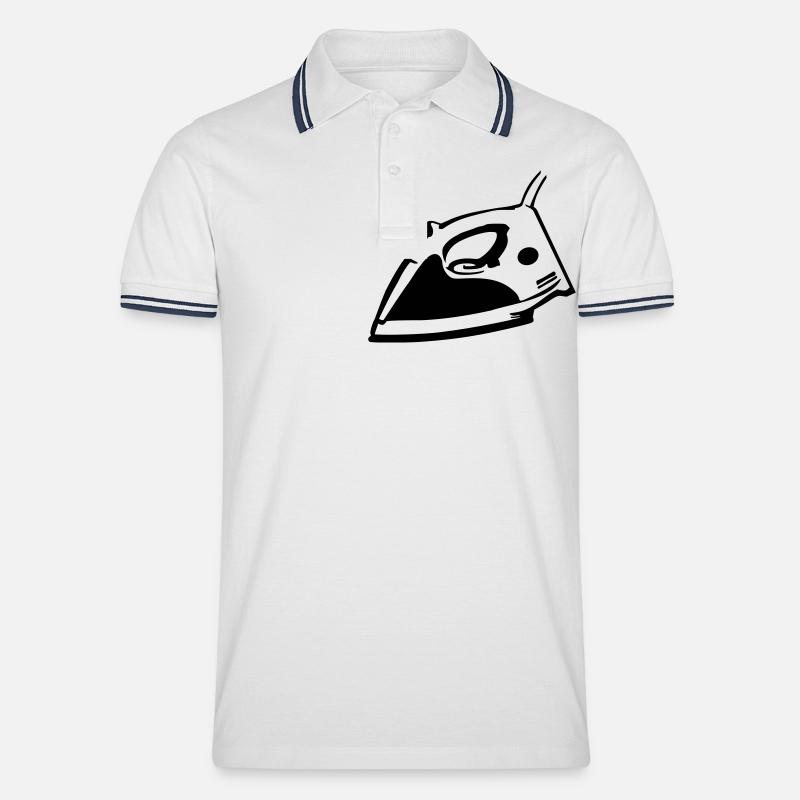 Fer à repasser - Polo tipped Homme - blanc/marine