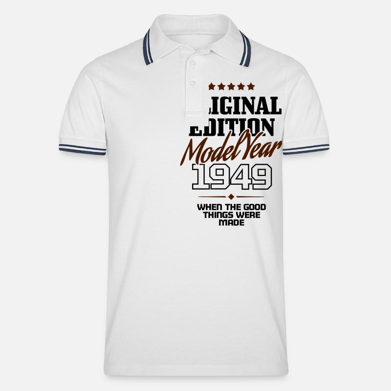 Original Edition 1949 - Männer Tipped Poloshirt - Weiß/Navy