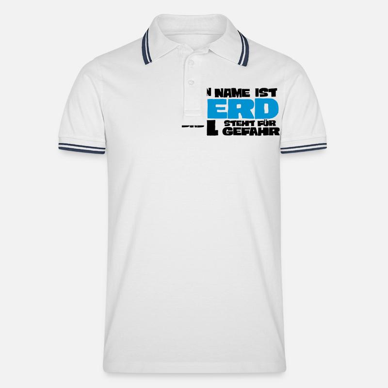 gerd - Männer Tipped Poloshirt - Weiß/Navy